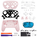 eXtremeRate DIY Replacement Full Set Shells with Buttons for Nintendo Switch 2 Pro Controller - Cherry Blossoms Pink - QGSPTM005