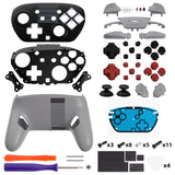 eXtremeRate DIY Replacement Full Set Shells with Buttons for Nintendo Switch 2 Pro Controller - Classic NES Style - QGSPTY004