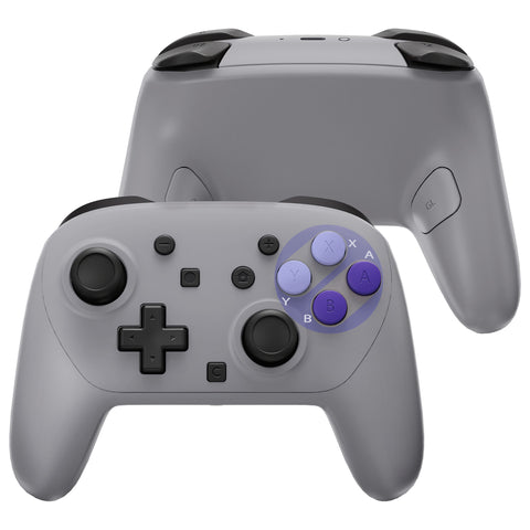 eXtremeRate DIY Replacement Full Set Shells with Buttons for Nintendo Switch 2 Pro Controller - Classic SNES Style - QGSPTY003