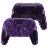 eXtremeRate DIY Replacement Full Set Shells with Buttons for Nintendo Switch 2 Pro Controller - Clear Atomic Purple - QGSPTM001