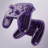eXtremeRate DIY Replacement Full Set Shells with Buttons for Nintendo Switch 2 Pro Controller - Clear Atomic Purple - QGSPTM001