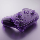 eXtremeRate DIY Replacement Full Set Shells with Buttons for Nintendo Switch 2 Pro Controller - Clear Atomic Purple - QGSPTM001