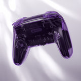 eXtremeRate DIY Replacement Full Set Shells with Buttons for Nintendo Switch 2 Pro Controller - Clear Atomic Purple - QGSPTM001