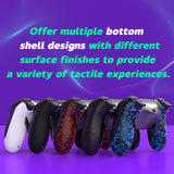 eXtremeRate Dawn Type-C Version Remap Kit for PS4 Controller JDM-040/050/055 with 6 Customizable Mapping Profiles, Textured Blue Redesigned Back Shell and 4 Back Buttons - RYKP4P005