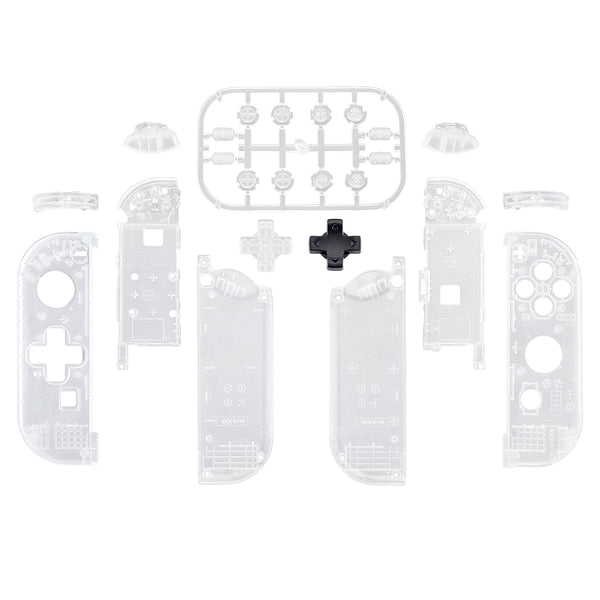 : extremerate replacement full set buttons for joycon,... eXtremeRate Transparent Clear Joycon Handheld Controller Housing (D-Pa ...