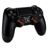 eXtremeRate Black & Orange Dual-Color Replacement 3D Joystick Thumbsticks for PS4 Slim Pro Controller - P4J0124