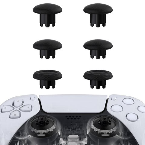 eXtremeRate EDGE Sticks Swappable Thumbsticks for PS5 Controller, Custom Black Replacement Interchangeable Analog Stick Joystick for PS5, for PS4 All Model Controllers Universal - WITHOUT Controller - P5J201