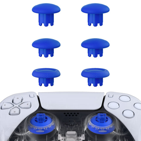 eXtremeRate EDGE Sticks Swappable Thumbsticks for PS5 Controller, Custom Blue Replacement Interchangeable Analog Stick Joystick for PS5, for PS4 All Model Controllers Universal - WITHOUT Controller - P5J210