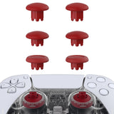eXtremeRate EDGE Sticks Swappable Thumbsticks for PS5 Controller, Custom Carmine Red Replacement Interchangeable Analog Stick Joystick for PS5, for PS4 All Model Controllers Universal - WITHOUT Controller - P5J205