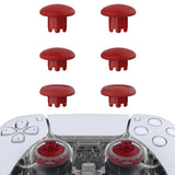 eXtremeRate EDGE Sticks Swappable Thumbsticks for PS5 Controller, Custom Carmine Red Replacement Interchangeable Analog Stick Joystick for PS5, for PS4 All Model Controllers Universal - WITHOUT Controller - P5J205