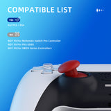 eXtremeRate EDGE Sticks Swappable Thumbsticks for PS5 Controller, Custom Carmine Red Replacement Interchangeable Analog Stick Joystick for PS5, for PS4 All Model Controllers Universal - WITHOUT Controller - P5J205