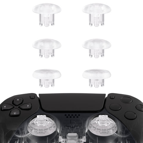 eXtremeRate EDGE Sticks Swappable Thumbsticks for PS5 Controller, Custom Clear Replacement Interchangeable Analog Stick Joystick for PS5, for PS4 All Model Controllers Universal - WITHOUT Controller - P5J207