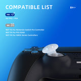 eXtremeRate EDGE Sticks Swappable Thumbsticks for PS5 Controller, Custom Clear Replacement Interchangeable Analog Stick Joystick for PS5, for PS4 All Model Controllers Universal - WITHOUT Controller - P5J207