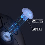 eXtremeRate EDGE Sticks Swappable Thumbsticks for PS5 Controller, Custom Clear Replacement Interchangeable Analog Stick Joystick for PS5, for PS4 All Model Controllers Universal - WITHOUT Controller - P5J207