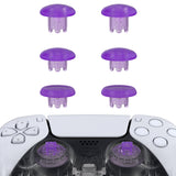 eXtremeRate EDGE Sticks Swappable Thumbsticks for PS5 Controller, Custom Clear Atomic Purple Replacement Interchangeable Analog Stick Joystick for PS5, for PS4 All Model Controllers Universal - WITHOUT Controller - P5J209