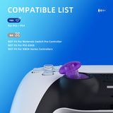 eXtremeRate EDGE Sticks Swappable Thumbsticks for PS5 Controller, Custom Clear Atomic Purple Replacement Interchangeable Analog Stick Joystick for PS5, for PS4 All Model Controllers Universal - WITHOUT Controller - P5J209