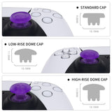 eXtremeRate EDGE Sticks Swappable Thumbsticks for PS5 Controller, Custom Clear Atomic Purple Replacement Interchangeable Analog Stick Joystick for PS5, for PS4 All Model Controllers Universal - WITHOUT Controller - P5J209