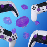 eXtremeRate EDGE Sticks Swappable Thumbsticks for PS5 Controller, Custom Clear Atomic Purple Replacement Interchangeable Analog Stick Joystick for PS5, for PS4 All Model Controllers Universal - WITHOUT Controller - P5J209