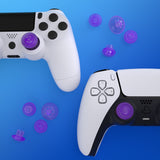 eXtremeRate EDGE Sticks Swappable Thumbsticks for PS5 Controller, Custom Clear Atomic Purple Replacement Interchangeable Analog Stick Joystick for PS5, for PS4 All Model Controllers Universal - WITHOUT Controller - P5J209