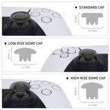 eXtremeRate EDGE Sticks Swappable Thumbsticks for PS5 Controller, Custom Clear Black Replacement Interchangeable Analog Stick Joystick for PS5, for PS4 All Model Controllers Universal - WITHOUT Controller - P5J208