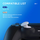 eXtremeRate EDGE Sticks Swappable Thumbsticks for PS5 Controller, Custom Solid White Replacement Interchangeable Analog Stick Joystick for PS5, for PS4 All Model Controllers Universal - WITHOUT Controller - P5J202