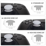 eXtremeRate EDGE Sticks Swappable Thumbsticks for PS5 Controller, Custom Solid White Replacement Interchangeable Analog Stick Joystick for PS5, for PS4 All Model Controllers Universal - WITHOUT Controller - P5J202