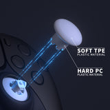 eXtremeRate EDGE Sticks Swappable Thumbsticks for PS5 Controller, Custom Solid White Replacement Interchangeable Analog Stick Joystick for PS5, for PS4 All Model Controllers Universal - WITHOUT Controller - P5J202