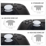 eXtremeRate EDGE Sticks Swappable Thumbsticks for PS5 Controller, Custom Robot White Replacement Interchangeable Analog Stick Joystick for PS5, for PS4 All Model Controllers Universal - WITHOUT Controller - P5J203