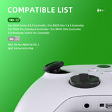 eXtremeRate EDGE Sticks Interchangeable Thumbsticks for Xbox Core Controller, Black Swappable Analog Stick Joystick for Xbox One S/X, Xbox Elite V1 Controller, for Nintendo Switch Pro Controller - AGLX3M001