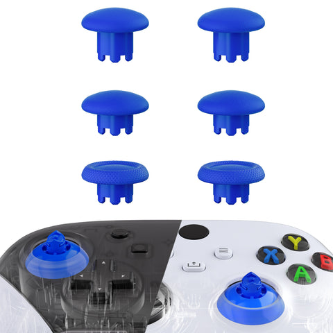 eXtremeRate EDGE Sticks Interchangeable Thumbsticks for Xbox Core Controller, Blue Swappable Analog Stick Joystick for Xbox One S/X, Xbox Elite V1 Controller, for Nintendo Switch Pro Controller - AGLX3M009