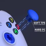 eXtremeRate EDGE Sticks Interchangeable Thumbsticks for Xbox Core Controller, Blue Swappable Analog Stick Joystick for Xbox One S/X, Xbox Elite V1 Controller, for Nintendo Switch Pro Controller - AGLX3M009