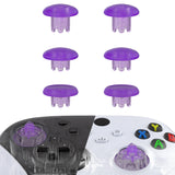 eXtremeRate EDGE Sticks Interchangeable Thumbsticks for Xbox Core Controller, Clear Atomic Purple Swappable Analog Stick Joystick for Xbox One S/X, Xbox Elite V1 Controller, for Nintendo Switch Pro Controller - AGLX3M008