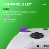 eXtremeRate EDGE Sticks Interchangeable Thumbsticks for Xbox Core Controller, Clear Atomic Purple Swappable Analog Stick Joystick for Xbox One S/X, Xbox Elite V1 Controller, for Nintendo Switch Pro Controller - AGLX3M008