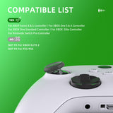 eXtremeRate EDGE Sticks Interchangeable Thumbsticks for Xbox Core Controller, Clear Black Swappable Analog Stick Joystick for Xbox One S/X, Xbox Elite V1 Controller, for Nintendo Switch Pro Controller - AGLX3M007