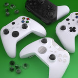 eXtremeRate EDGE Sticks Interchangeable Thumbsticks for Xbox Core Controller, Clear Black Swappable Analog Stick Joystick for Xbox One S/X, Xbox Elite V1 Controller, for Nintendo Switch Pro Controller - AGLX3M007