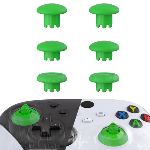 eXtremeRate EDGE Sticks Interchangeable Thumbsticks for Xbox Core Controller, Green Swappable Analog Stick Joystick for Xbox One S/X, Xbox Elite V1 Controller, for Nintendo Switch Pro Controller - AGLX3M010