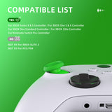 eXtremeRate EDGE Sticks Interchangeable Thumbsticks for Xbox Core Controller, Green Swappable Analog Stick Joystick for Xbox One S/X, Xbox Elite V1 Controller, for Nintendo Switch Pro Controller - AGLX3M010