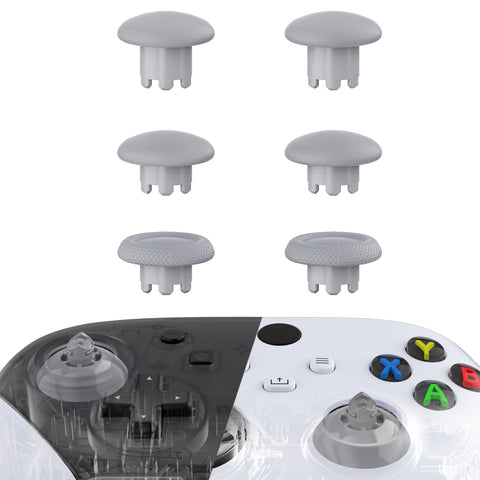 eXtremeRate EDGE Sticks Interchangeable Thumbsticks for Xbox Core Controller, New Hope Gray Swappable Analog Stick Joystick for Xbox One S/X, Xbox Elite V1 Controller, for Nintendo Switch Pro Controller - AGLX3M003