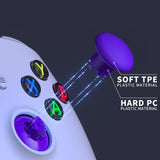 eXtremeRate EDGE Sticks Interchangeable Thumbsticks for Xbox Core Controller, Purple Swappable Analog Stick Joystick for Xbox One S/X, Xbox Elite V1 Controller, for Nintendo Switch Pro Controller - AGLX3M005