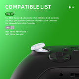 eXtremeRate EDGE Sticks Interchangeable Thumbsticks for Xbox Core Controller, Robot White Swappable Analog Stick Joystick for Xbox One S/X, Xbox Elite V1 Controller, for Nintendo Switch Pro Controller - AGLX3M002