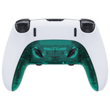eXtremeRate Emerald Green Top Bottom Decorative Trim Shell Compatible with ps5 Edge Controller DIY Replacement Front Back Clip Shell, Custom Plates Cover Compatible with ps5 Edge Controller - CXQEGM005