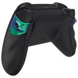 eXtremeRate FLEXOR Rubberized Side Rails Grips Trigger Stop Kit for Xbox Series X/S Controller & Xbox Core Controller - Diamond Textured Chameleon Green Purple - PX3Q3007