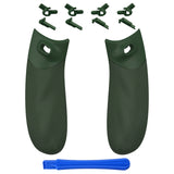 eXtremeRate FLEXOR Rubberized Side Rails Grips Trigger Stop Kit for Xbox Series X/S Controller & Xbox Core Controller - Diamond Textured Deep Pine Green - PX3Q3009
