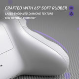 eXtremeRate FLEXOR Rubberized Side Rails Grips Trigger Stop Kit for Xbox Series X/S Controller & Xbox Core Controller - Diamond Textured Frosted White - PX3Q3013