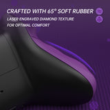 eXtremeRate FLEXOR Rubberized Side Rails Grips Trigger Stop Kit for Xbox Series X/S Controller & Xbox Core Controller - Diamond Textured Mist Purple - PX3Q3011