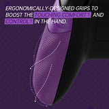 eXtremeRate FLEXOR Rubberized Side Rails Grips Trigger Stop Kit for Xbox Series X/S Controller & Xbox Core Controller - Diamond Textured Mist Purple - PX3Q3011