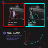 eXtremeRate FLEXOR Rubberized Side Rails Grips Trigger Stop Kit for Xbox Series X/S Controller & Xbox Core Controller - Diamond Textured Shadow Black - PX3Q3014
