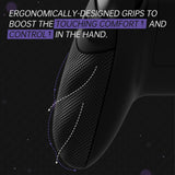 eXtremeRate FLEXOR Rubberized Side Rails Grips Trigger Stop Kit for Xbox Series X/S Controller & Xbox Core Controller - Diamond Textured Shadow Black - PX3Q3014