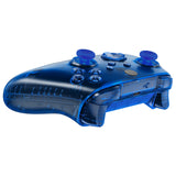 eXtremeRate Transparent Blue Controller Full Set Housing Shell Case w/ Buttons for Xbox Series X/S, Custom Replacement Side Rails Front Back Plate Cover for Xbox Series S & Xbox Series X Controller - QX3M504