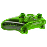 eXtremeRate Transparent Green Controller Full Set Housing Shell Case w/ Buttons for Xbox Series X/S, Custom Replacement Side Rails Front Back Plate Cover for Xbox Series S & Xbox Series X Controller - QX3M503